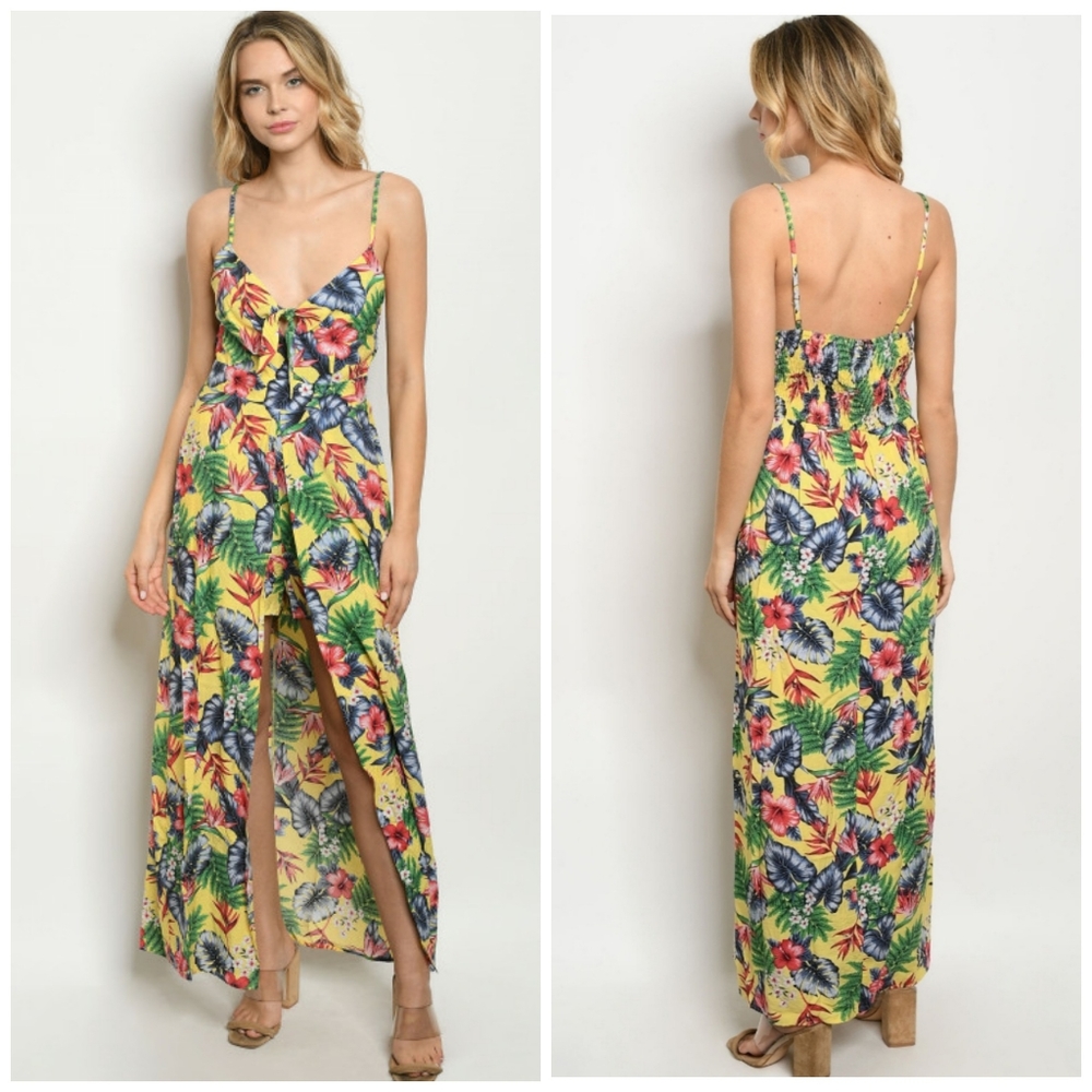 NWOT PROMESA Hawaiian print walk through dress